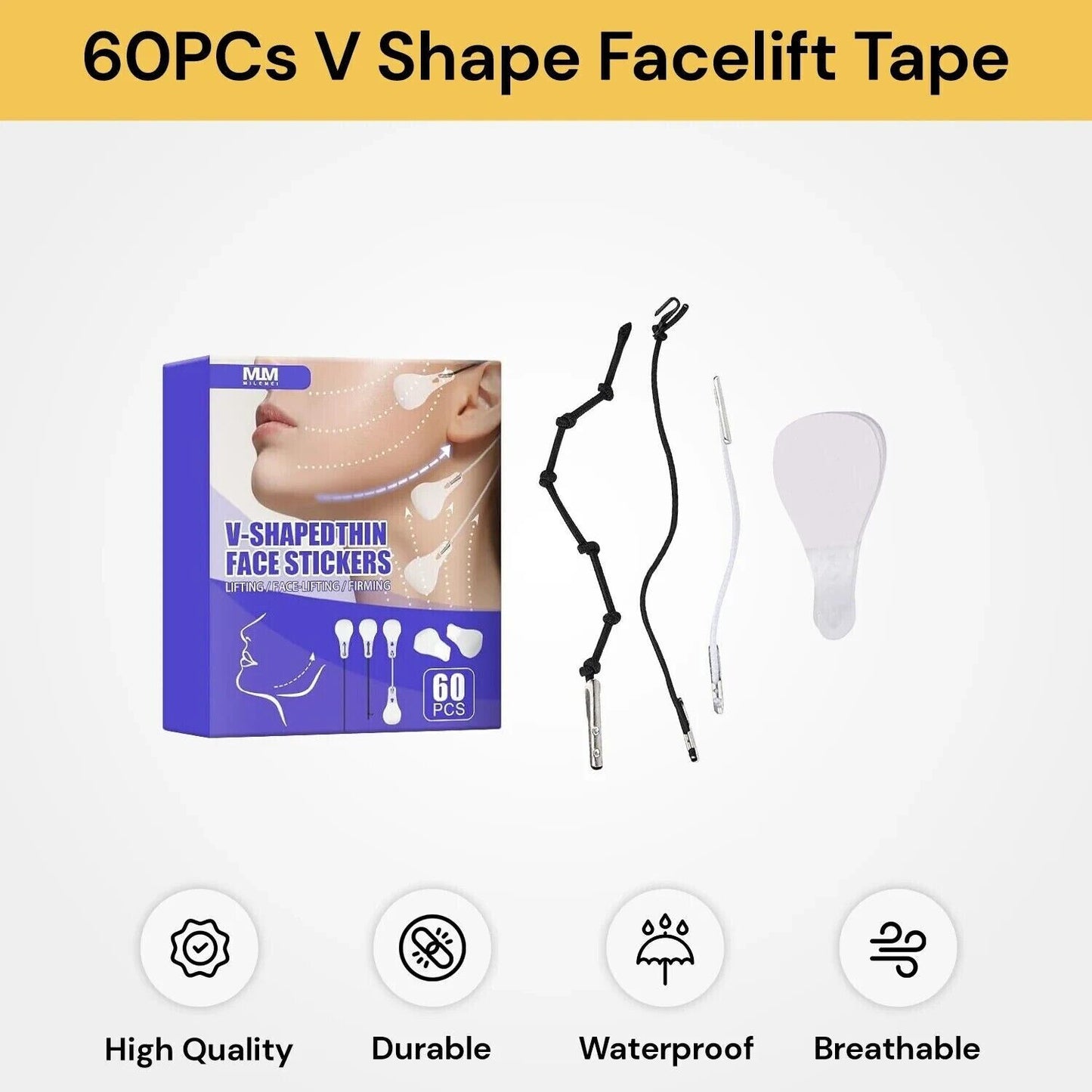 Lift V Shape Facelift Neck & Eye Tapes Face Anti- Wrinkle Instant Face Lift Tape