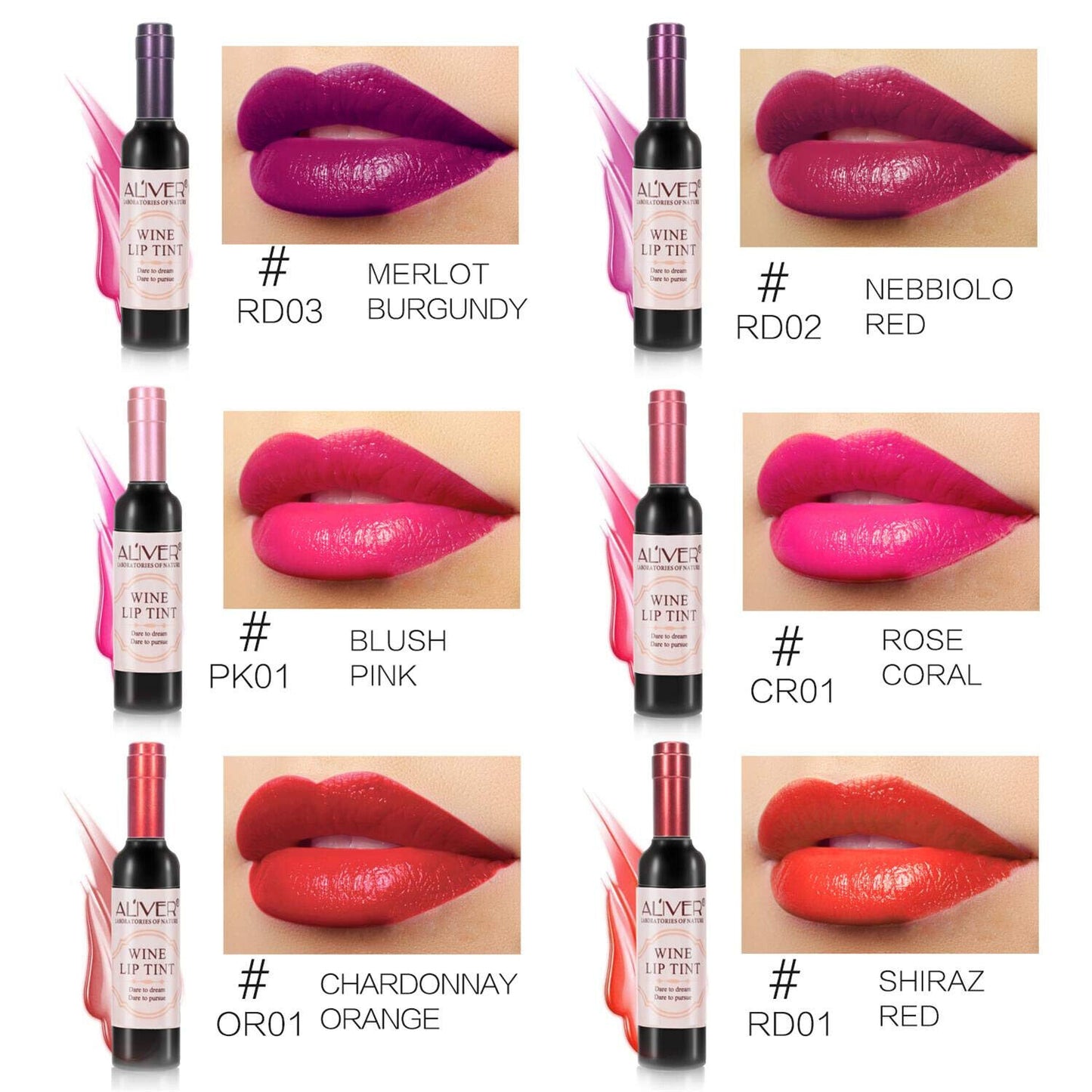 Wine Lip Lipstick Tint Long Lasting Gloss Matte Make Up Stain Liquid 6 Colors