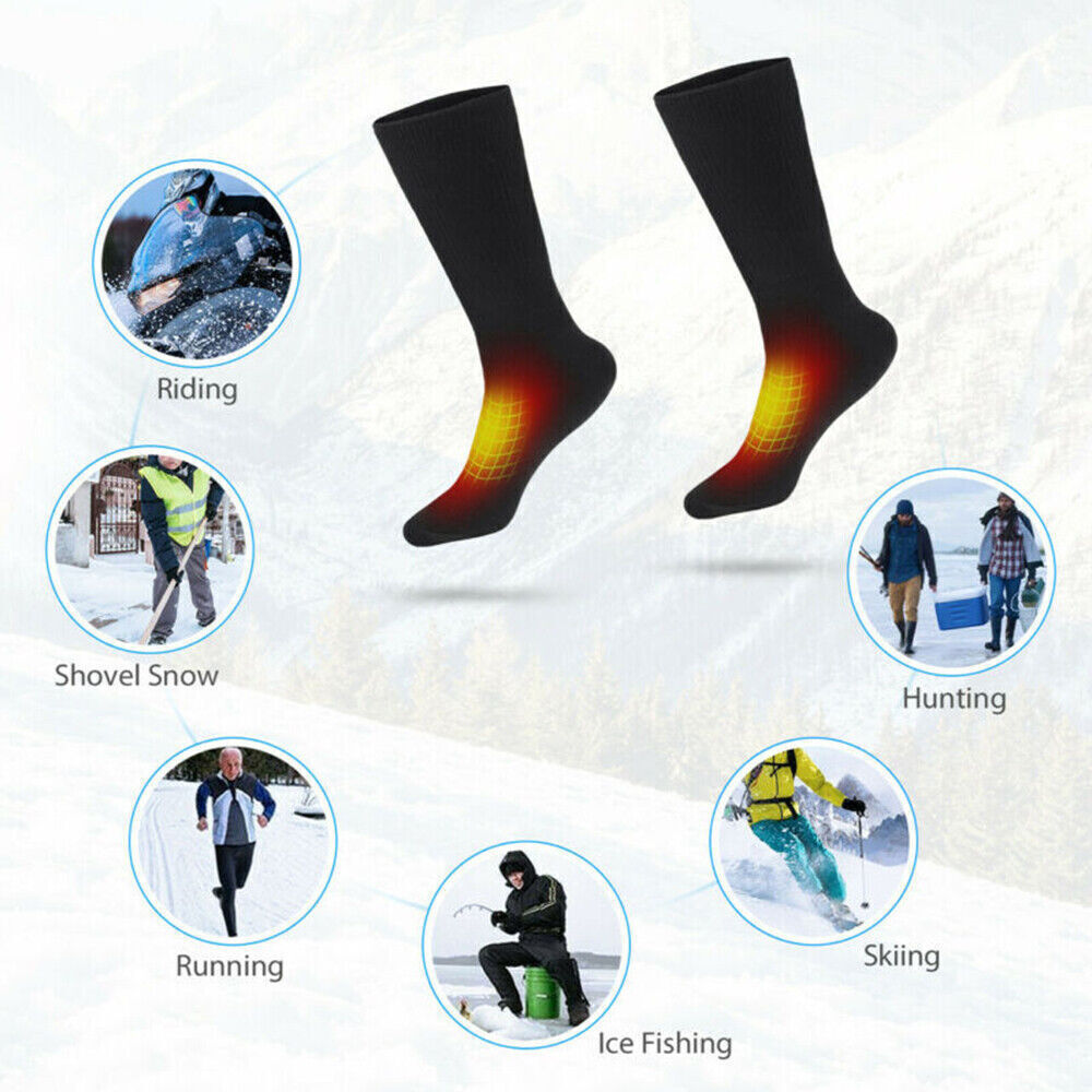 Unisex Electric Heated Boots Socks Battery Operated Warm Thermal Stockings New