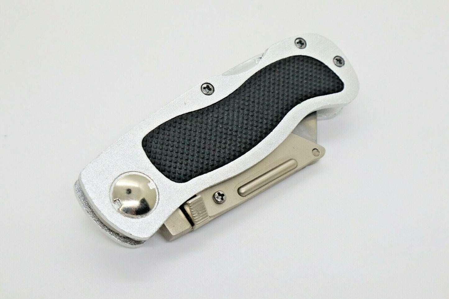 Folding Utility Knife Blades Box Cutter Pocket Knife Survival DIY Clip Light