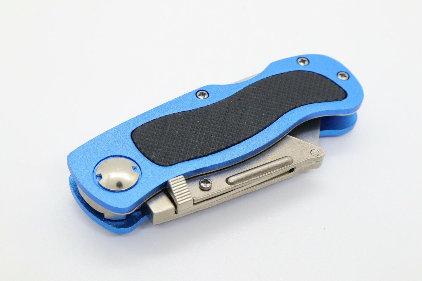 Folding Utility Knife Blades Box Cutter Pocket Knife Survival DIY Clip Light