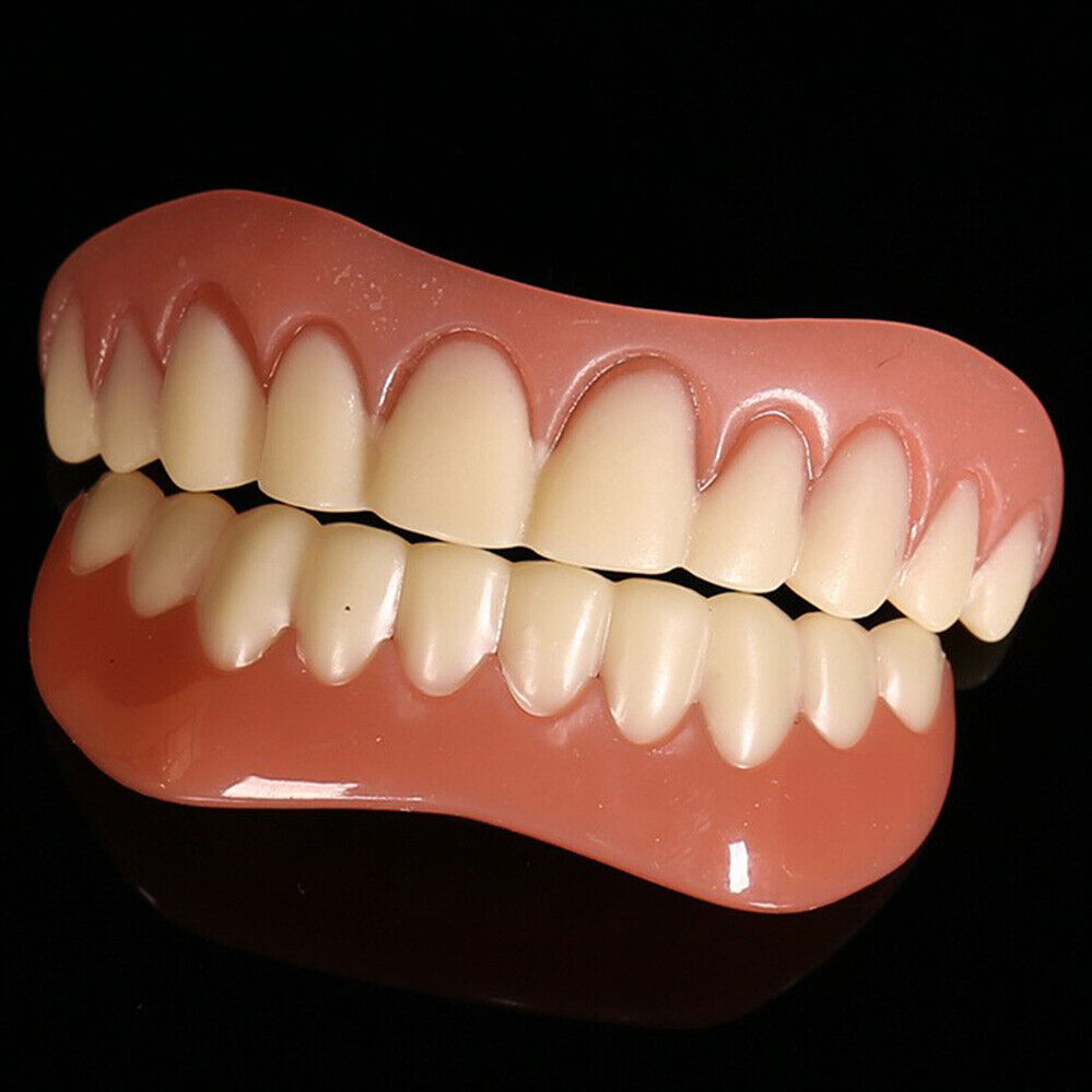 Snap On Bottom&TOP Dentures Smile Veneer False Teeth Fake Tooth Veneers Dental