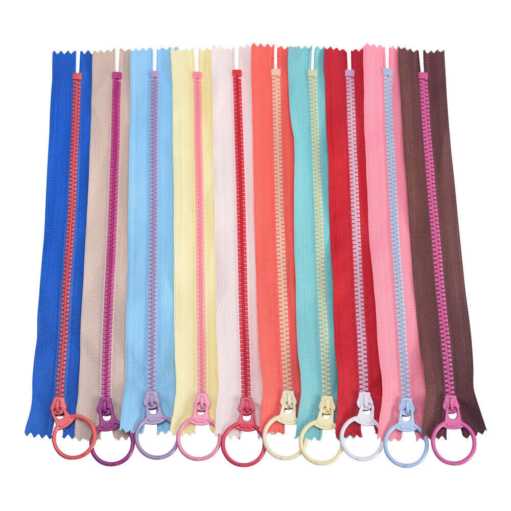 10pcs Nylon Zippers Sewing Tool Edge Puller Zip Tailor Zipper Mixed Color DIY 15cm