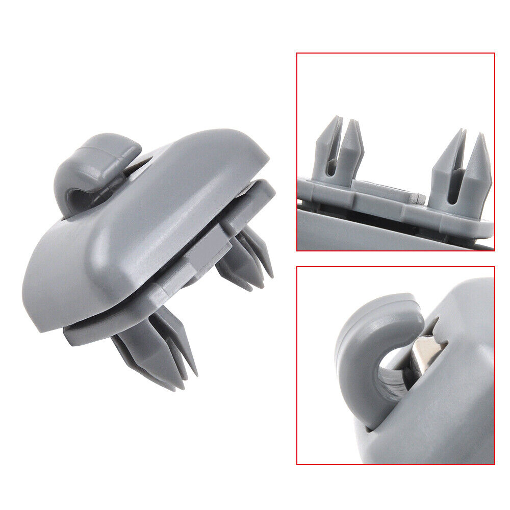 2x Sun Visor Clip Holder Hook Bracket For Audi A1 A3 A4 Q3 Q5 TT 8U0857562A Gray