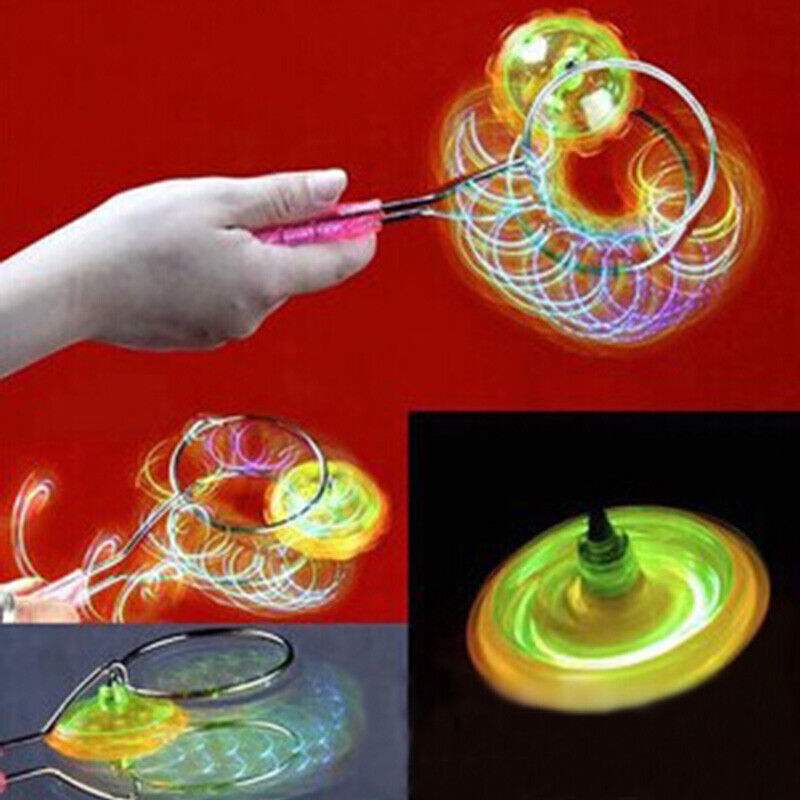 Kids Flashing Light Magnetic Gyro Wheel Hand Rotating Magic Rotating Toys Gift