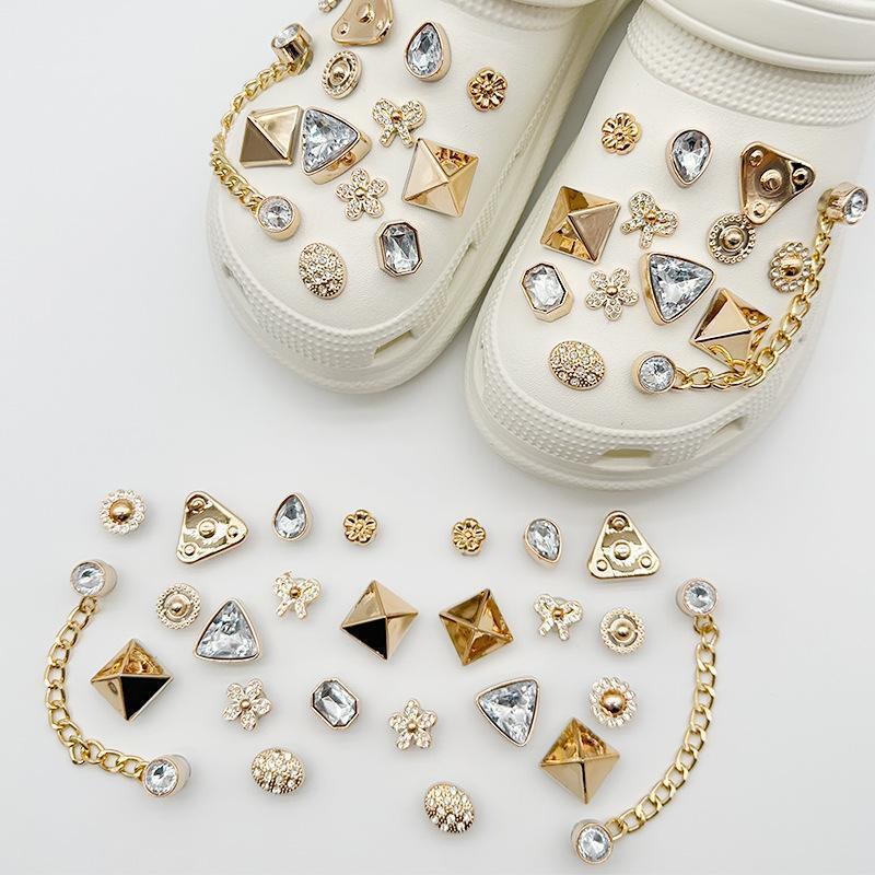 Rhinestone Faux Pearl Girl Shoes Charms Bling For Croc Shoe DIY Accessories