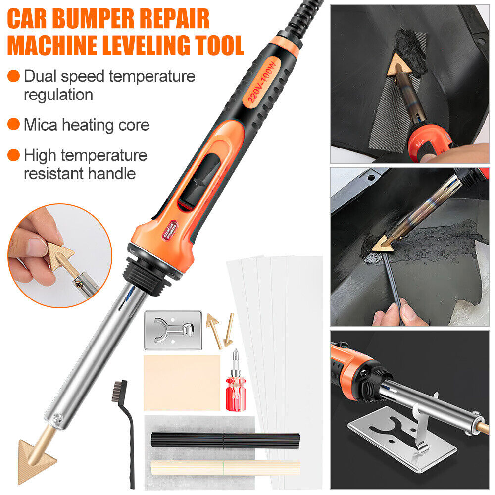 100W Plastic Welding Welder Soldering Iron Kit Car Bumper Surface Repair Tool