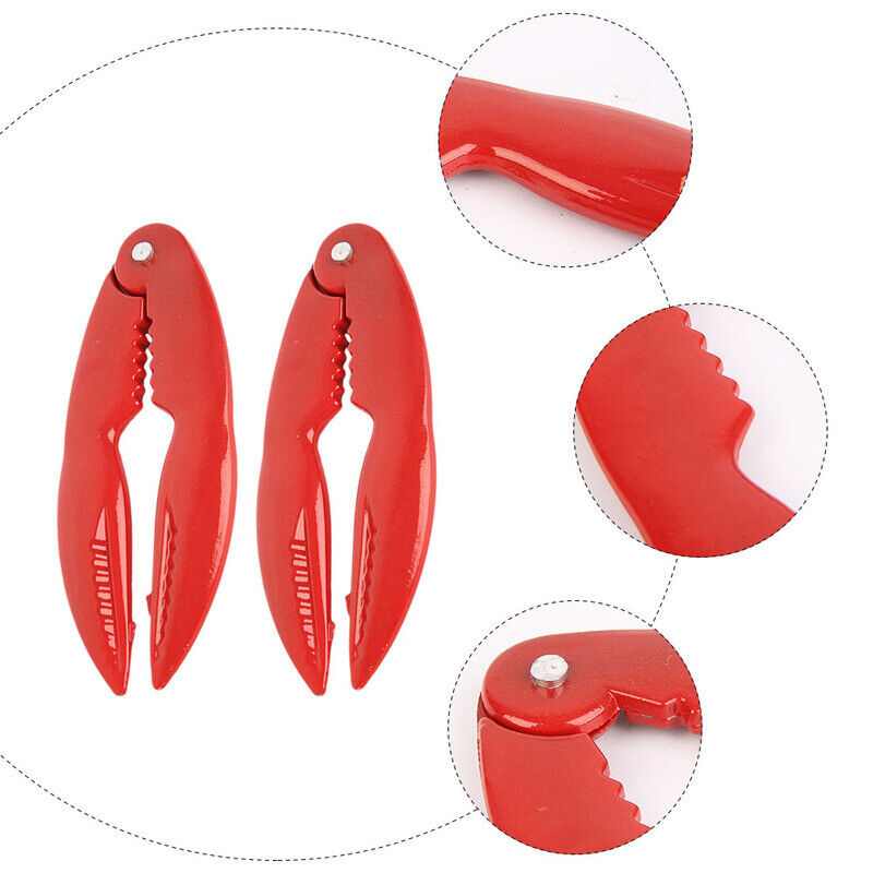 2x Crab Cracker Lobster Tool Shell Seafood Tool Forks Scissors Shellfish Opener