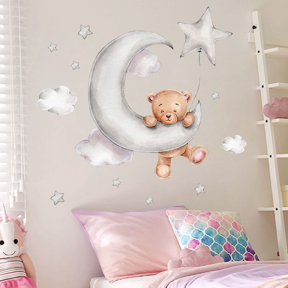 Room Decals Baby Home Decoration Bear Wall Stickers Nursery Sticker Wall Decals