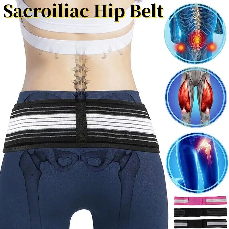 Sacroiliac Joint Hip Belt Lower Back Support Brace Sciatica Lumbar Pain Relief