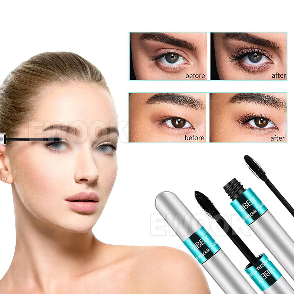 Lash Cosmetics Vibely Mascara 4D Thick Long Waterproof Silk Fiber Mascara Makeup