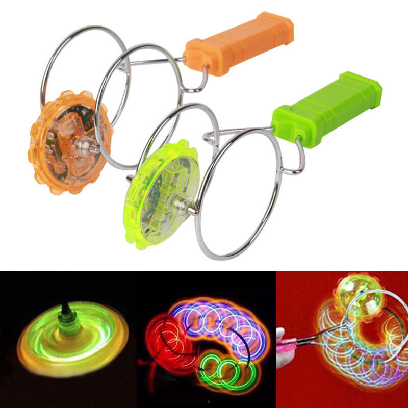 Kids Flashing Light Magnetic Gyro Wheel Hand Rotating Magic Rotating Toys Gift