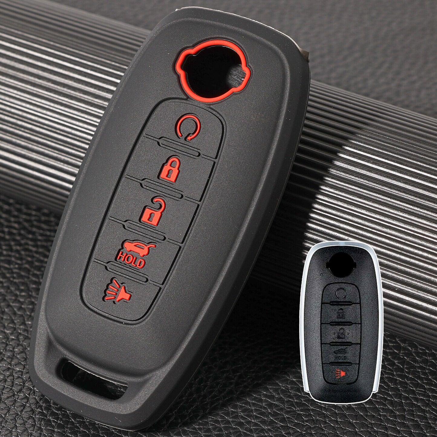 For Nissan Kicks Ariya Rogue Teana 5 button Smart Remote Key Fob Ring Case Cover