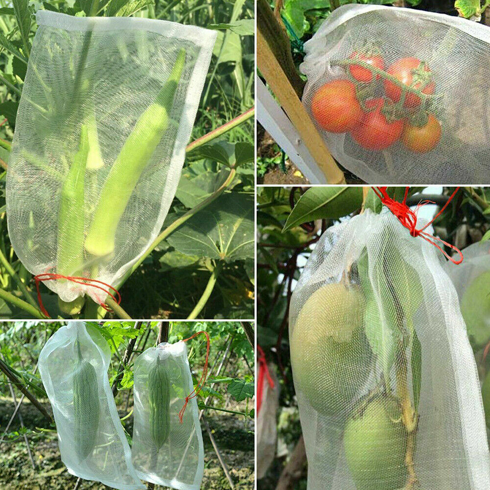 30Pcs Fruit Net Bags Agriculture Garden Vegetable Protection Mesh Insect Proof