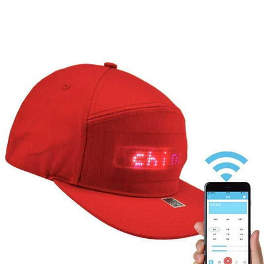 LED Cap Basaball Hat Snapback Bluetooth Adjustable Men Women Breathable USB App