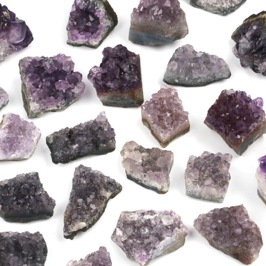 Natural Amethyst Cluster Crystal Quartz Stones Healing Rough Mineral Specimen