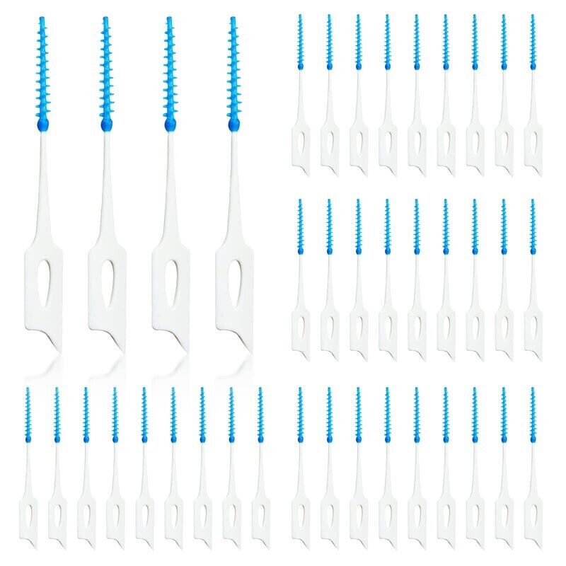 60Pcs Interdental Brush Dental Floss Picks Reusable Toothbrush Toothpicks Soft