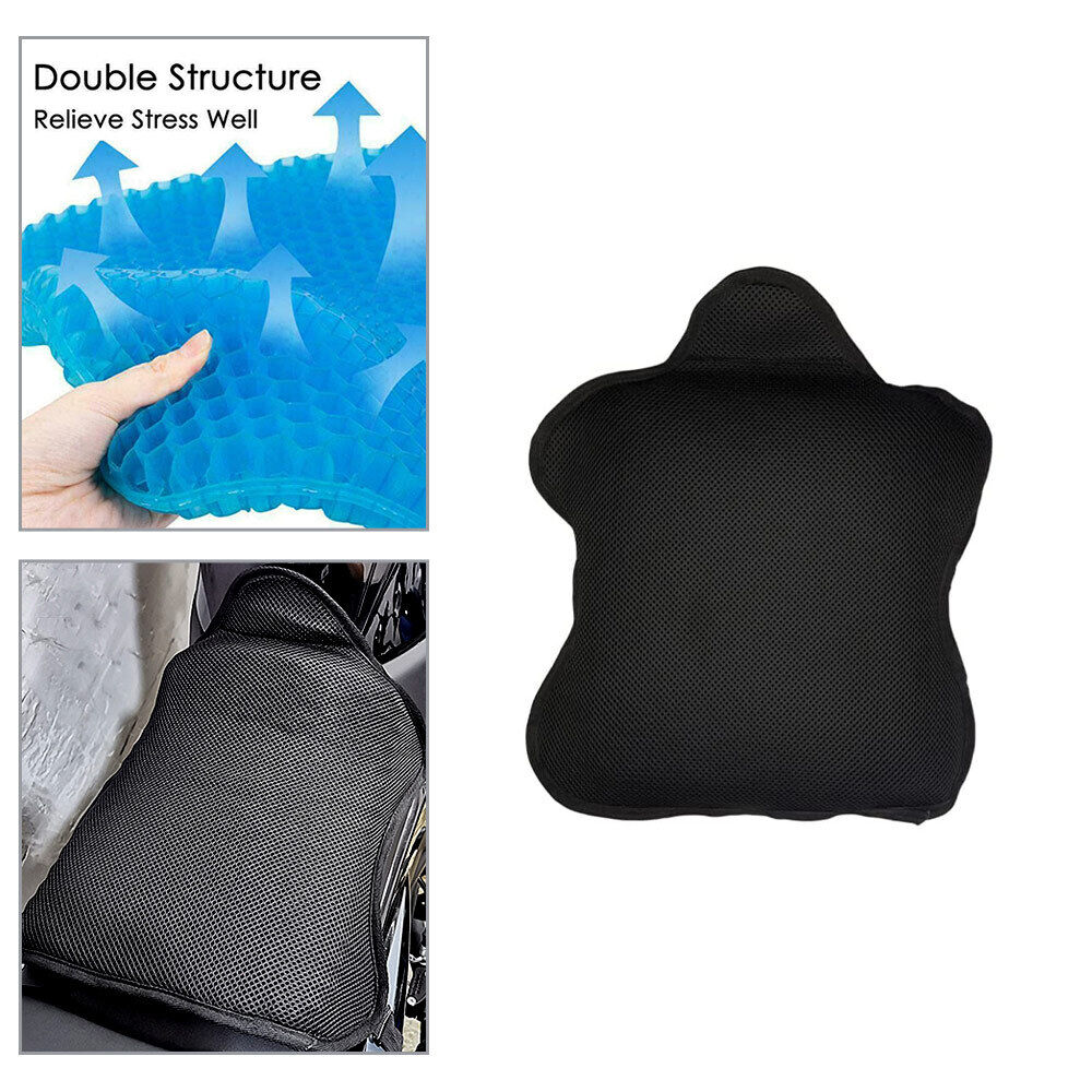 Universal Motorcycle Comfort Gel Seat Cushion Air Motorbike Pillow Pad Cover