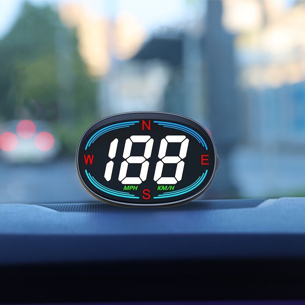 HUD Head Up Universal GPS Speedometer Vehicle Speed Compass Mode MPH KM/H Cars