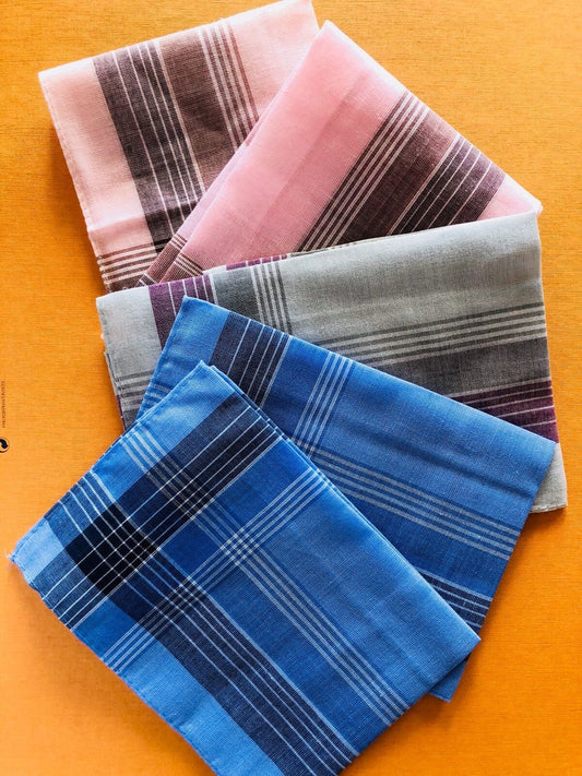 5x Men Mens HANDKERCHIEFS 100%Pure Cotton Pocket Square Hanky Handkerchief New Bulk