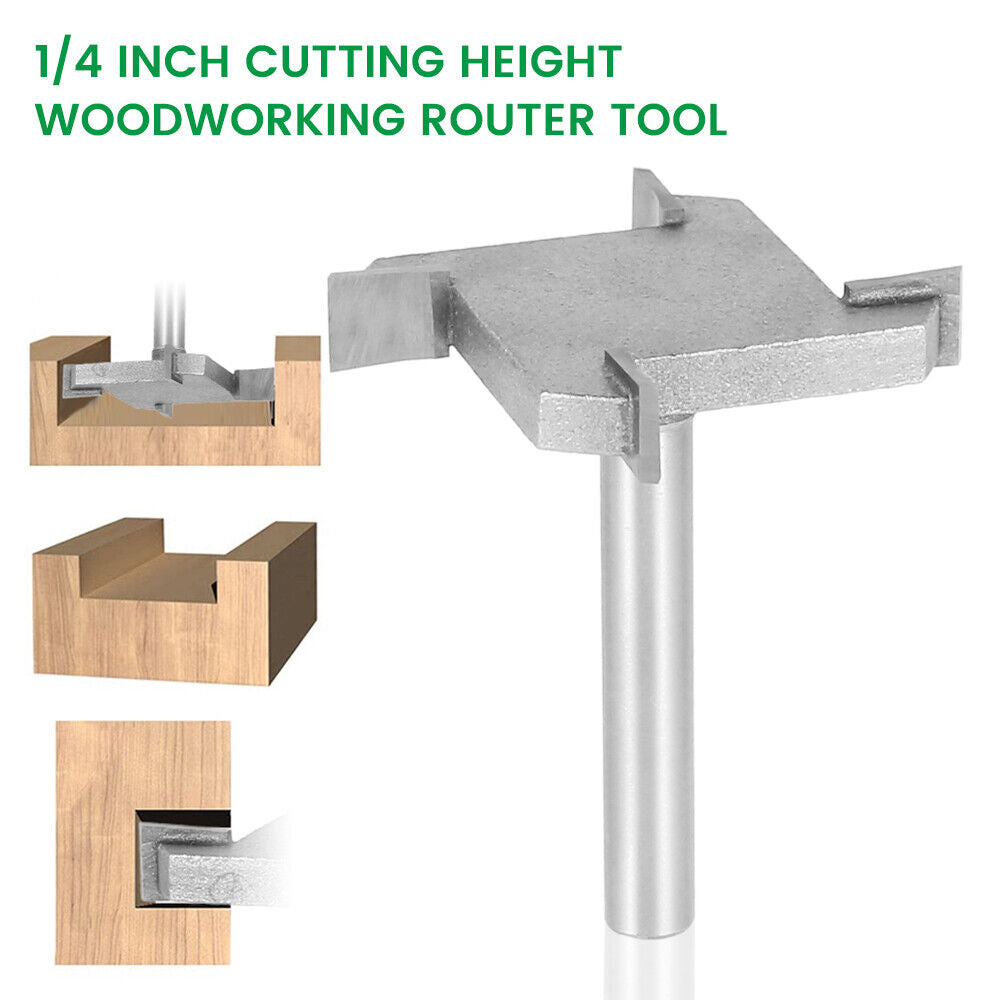 4 Wings 1/4 Shank 1.5 inch Cutting Diameter Spoilboard Surfacing Router