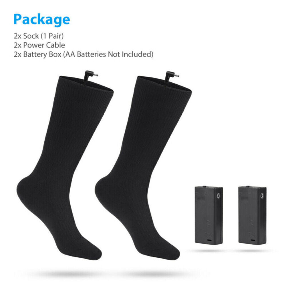 Unisex Electric Heated Boots Socks Battery Operated Warm Thermal Stockings New