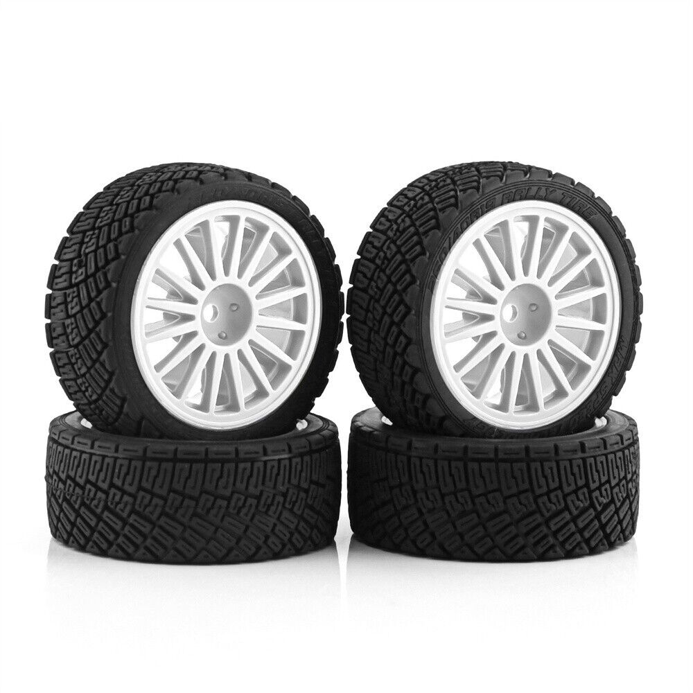 For HPI KYOSHO Tamiya 1:10 WRC TT02 XV01 RC Car 4PCS Tyre Drift Wheel Hub Tires