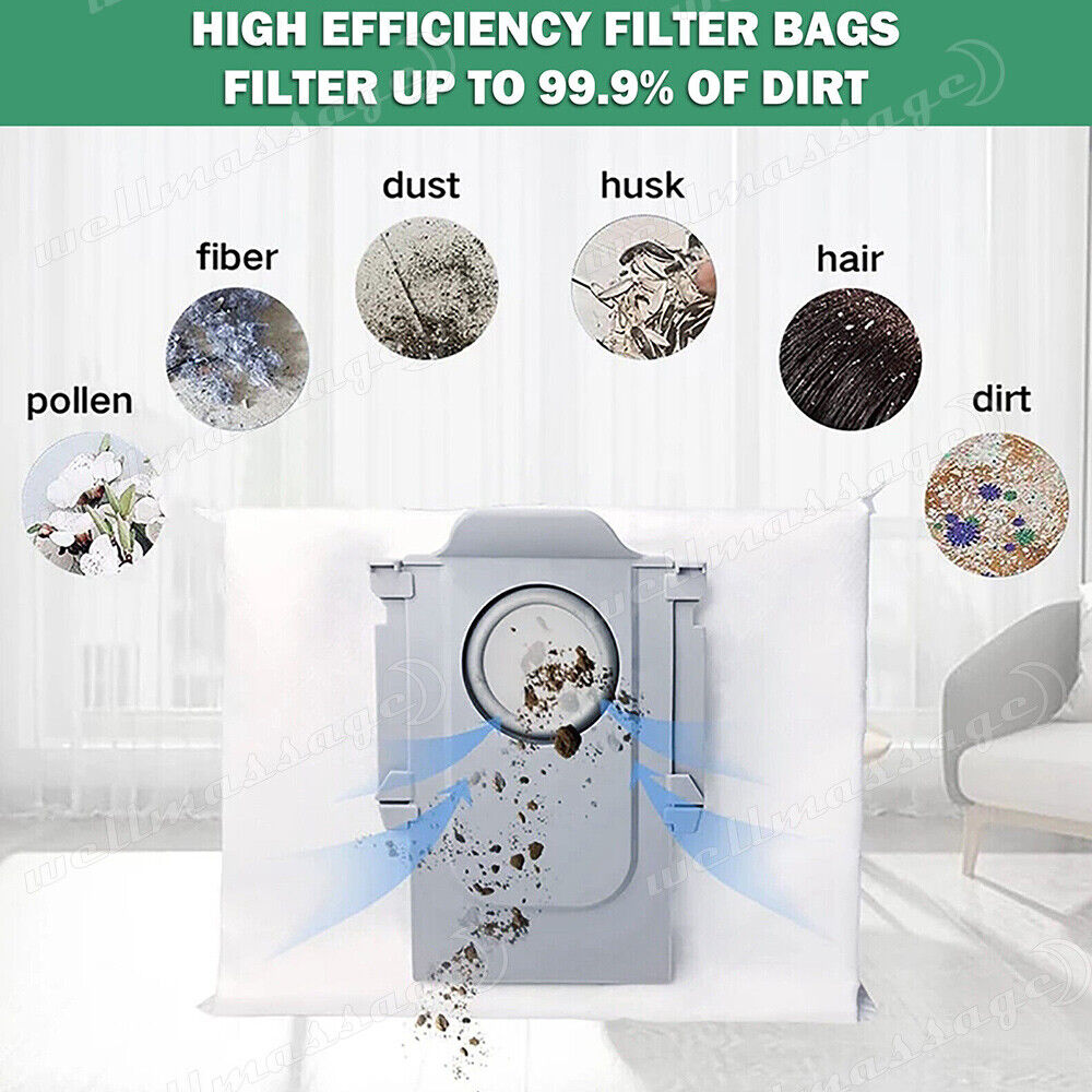 Robot Vacuum Replacement Dust Bags For iRobot Roomba i3 i4 i6 i7 i8 j7+ Plus s9