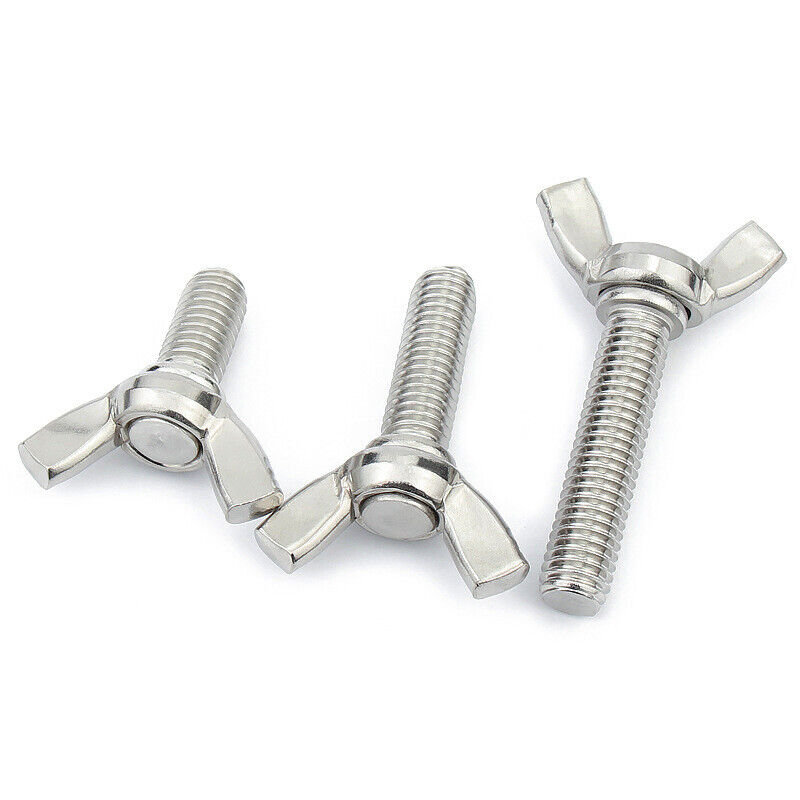 50pcs M3 M4 M5 M6 M8 M10 Wing Bolts Wingbolt Nut Butterfly Screw 304 Stainless Steel