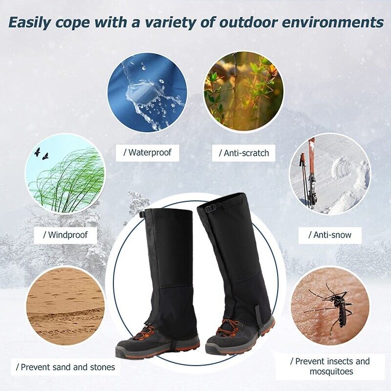 Outdoor Waterproof Hiking Boots Leg Protecte Gaiters Cover Snake Waterproof Boot