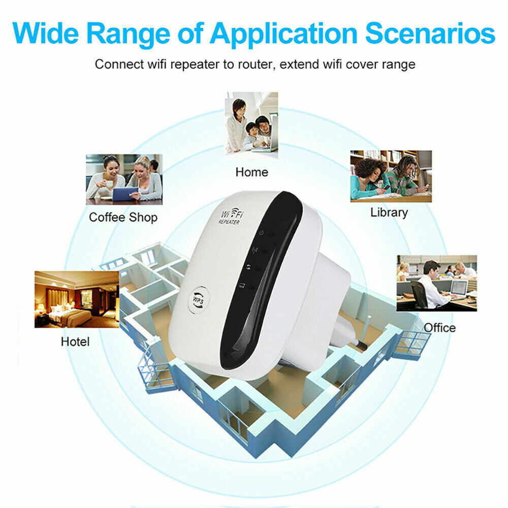 300Mbps Wifi Extender Repeater Range Booster Wireless-N 802.11 AP Router