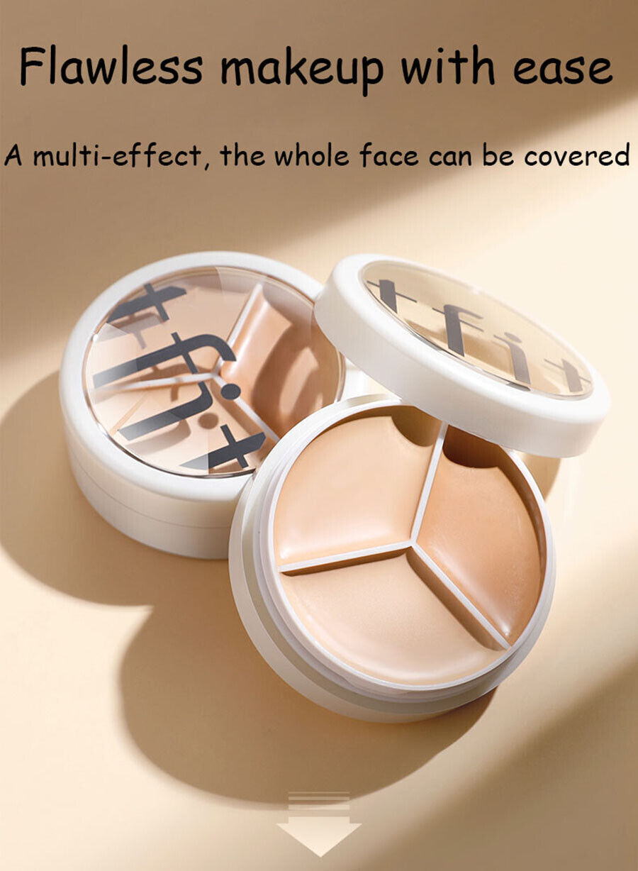 3 Colors Makeup Contour Face Cream Concealer Palette Professional for Acne