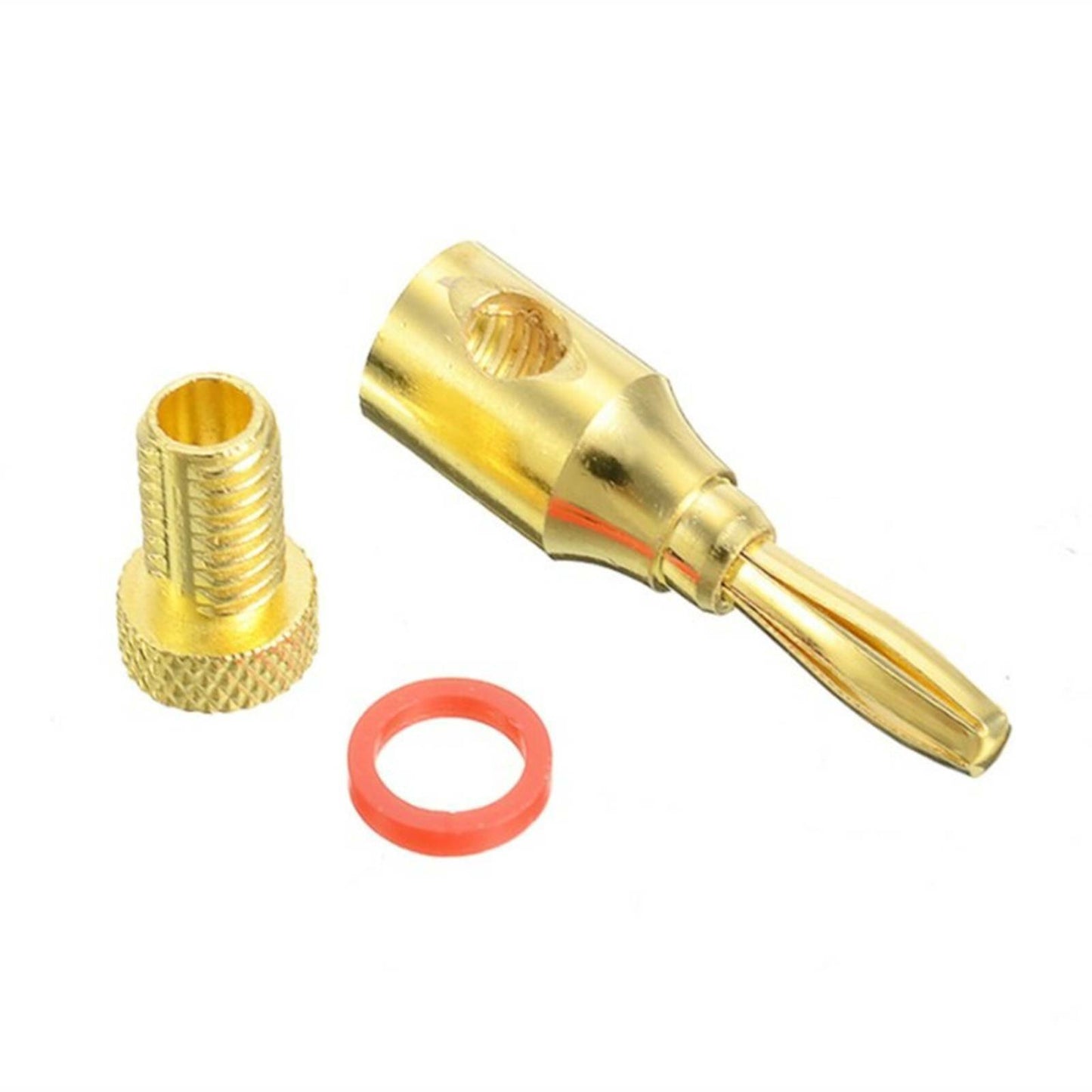 40PCS 4mm Banana Plug Gold Plated Musical Audio Speaker Cable Wire Connector