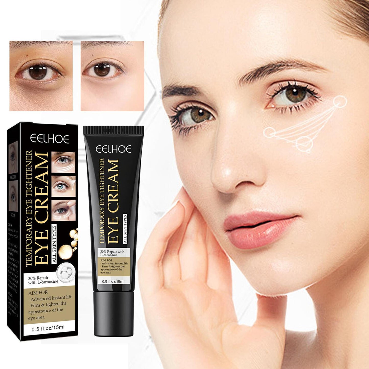 Instant Firming Eye Cream Temporary Tightening Gels Reduces Under-Eye Bags