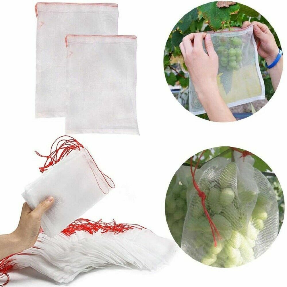 30Pcs Fruit Net Bags Agriculture Garden Vegetable Protection Mesh Insect Proof