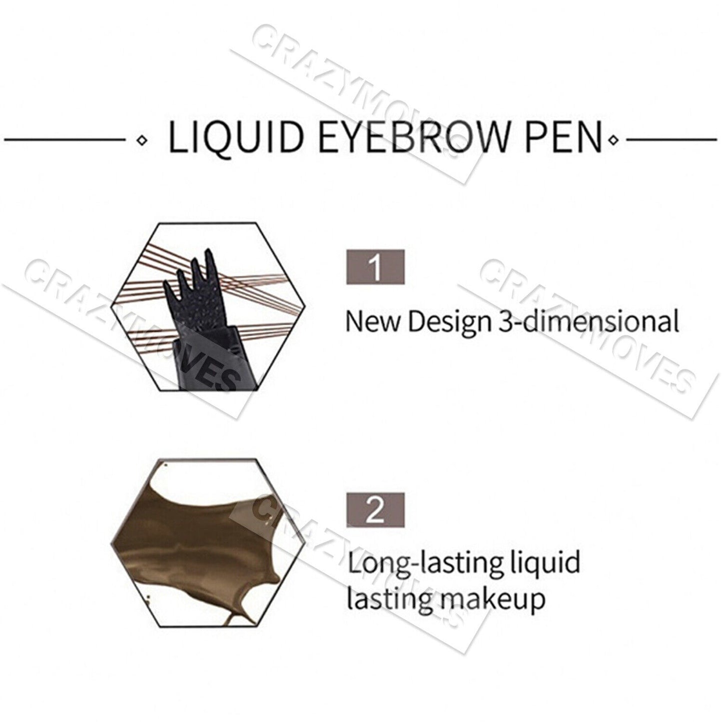 New Microblading Tattoo Eyebrow Ink Pen Eye Brow Pencil Brow Enhancer Stencil