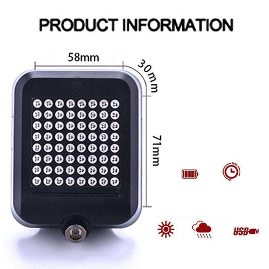 LED USB Rechargeable Tail Light Turn Signal Rear Brake Lamp Bike Bicycle XL