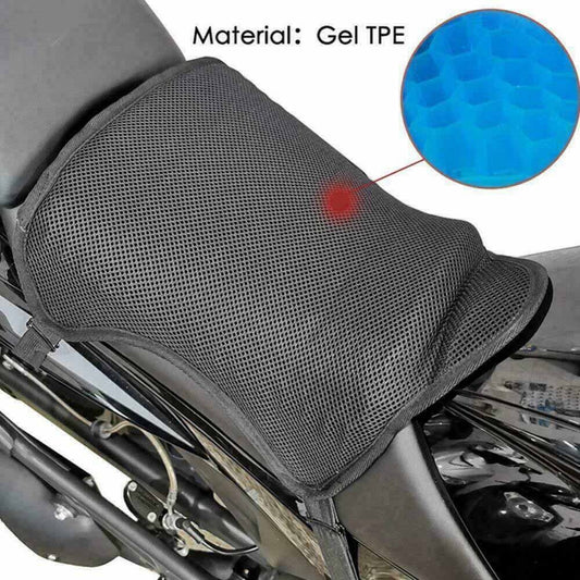 Universal Motorcycle Comfort Gel Seat Cushion Air Motorbike Pillow Pad Cover