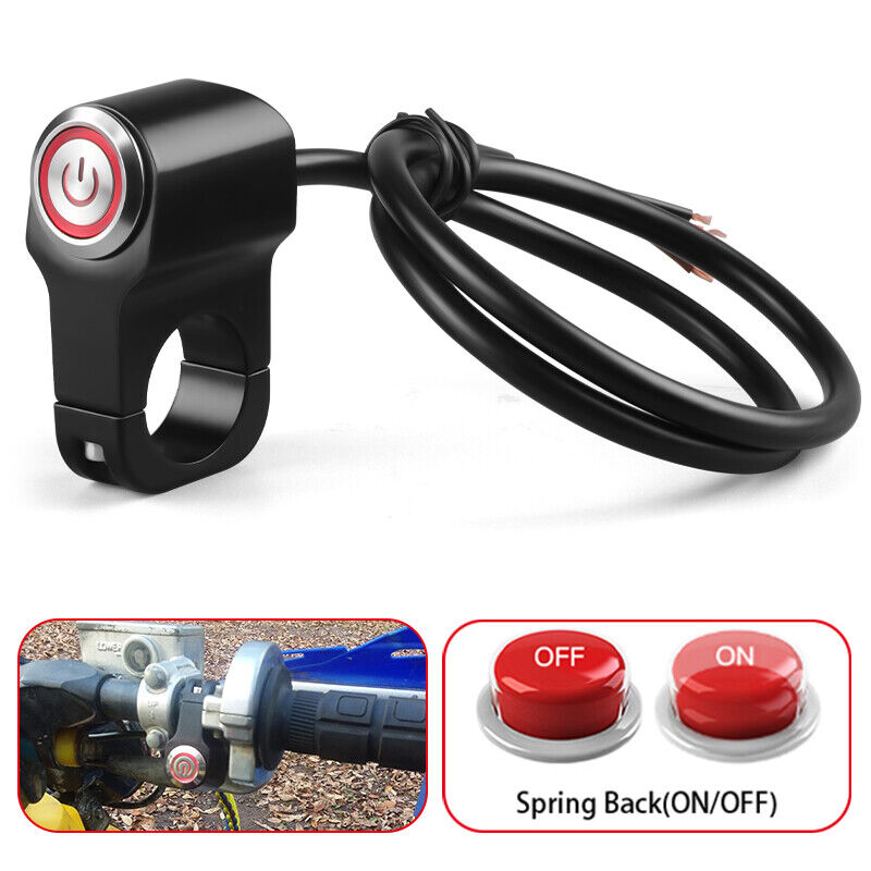 ON-OFF Button 12V Waterproof Motorcycle Handlebar Horn Power Start Switch