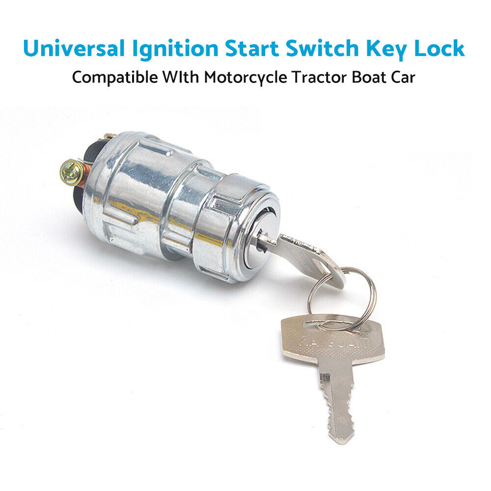 Universal 3 Position Ignition Start Switch Key Lock Motorcycle Tractor Boat Car