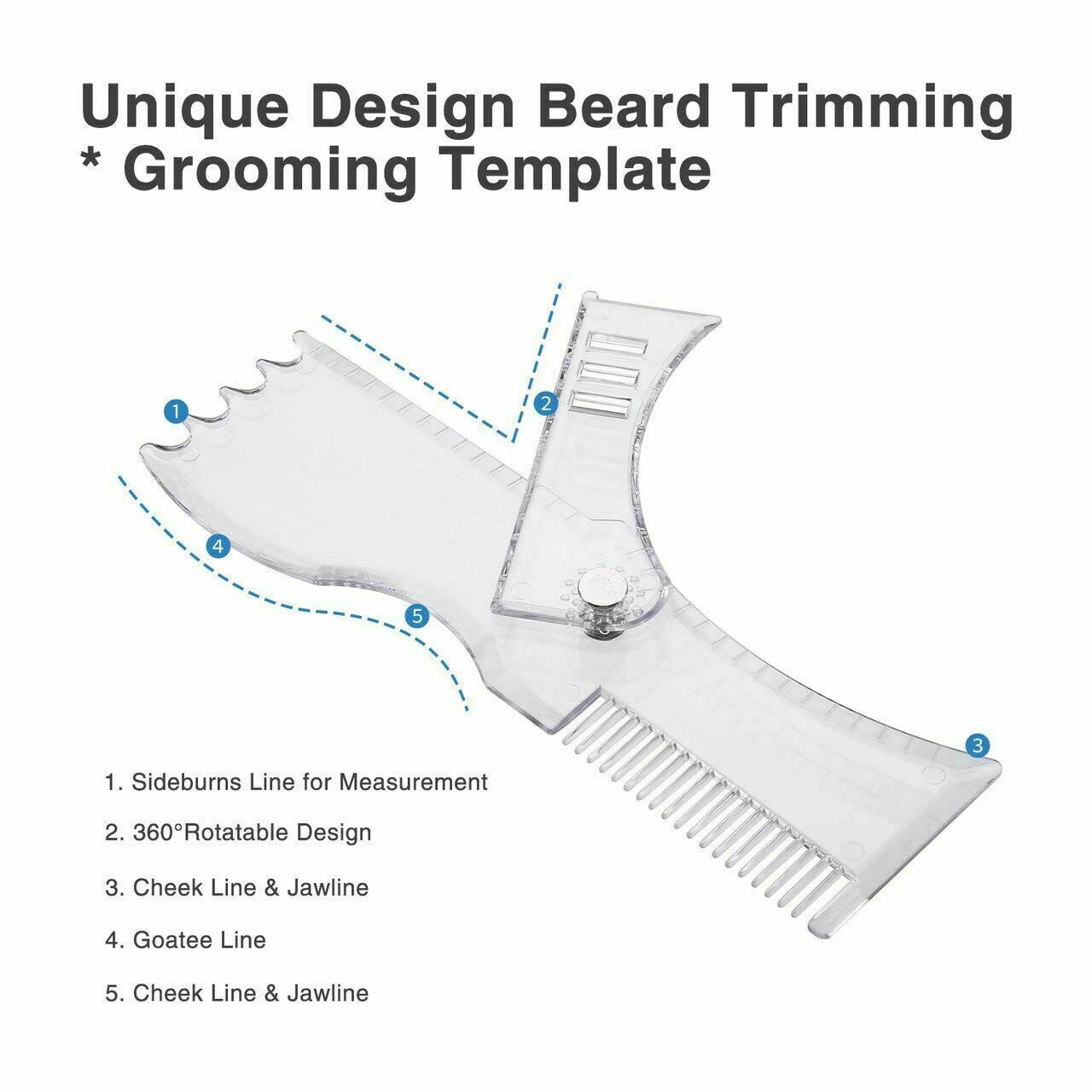 Beard Shaping Template Tool Trimming Barber Shaper for Shaving Stencil Line Up