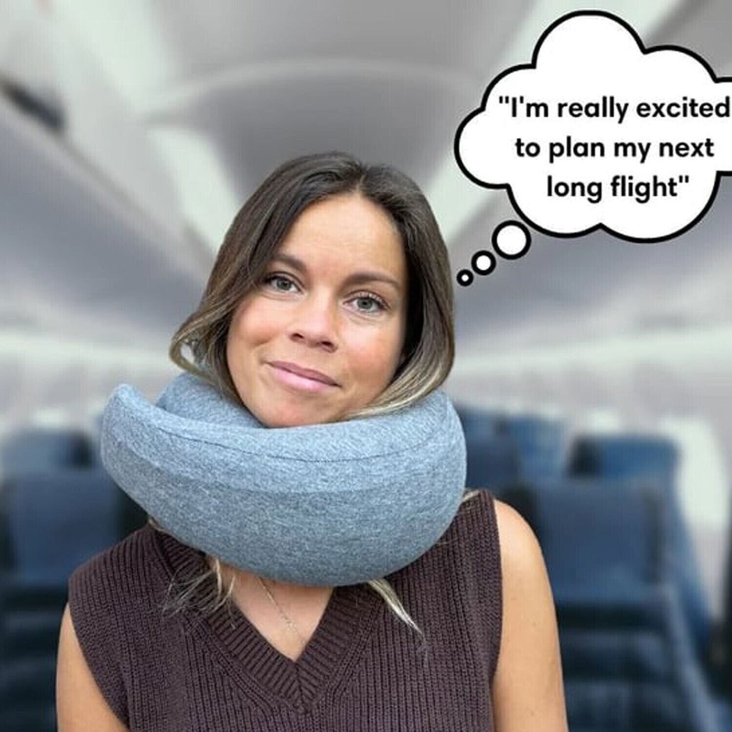 Neck Pillow for Travel Memory Foam Comfortable & Breathable Soft U Shaped Pillow