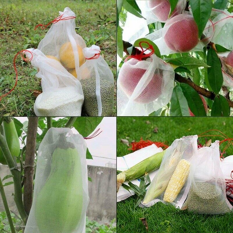 30Pcs Fruit Net Bags Agriculture Garden Vegetable Protection Mesh Insect Proof