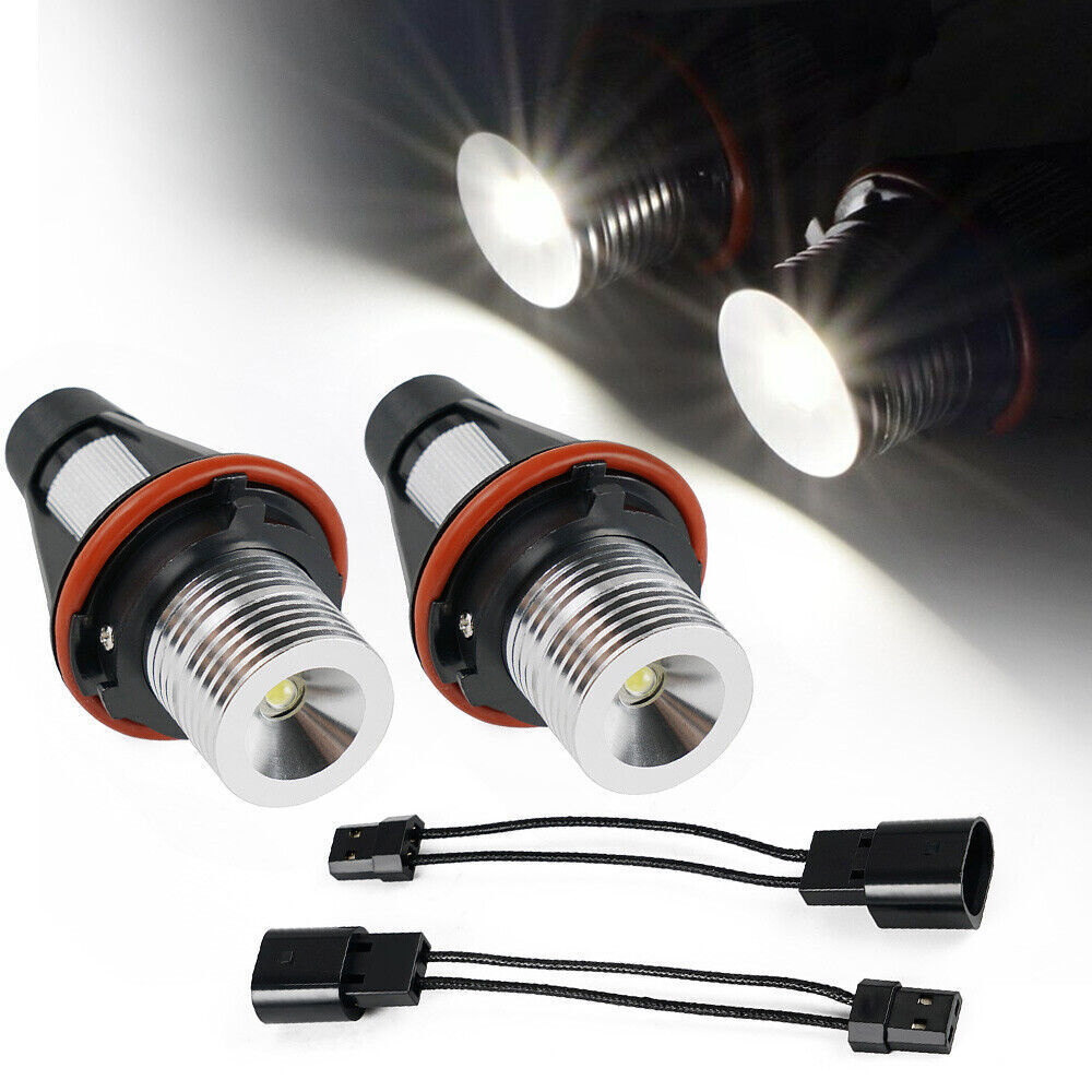 2x Angel Eyes LED Halo Ring Light Bulbs Error Free For BMW X5 E39 E53 E60 E61 E63