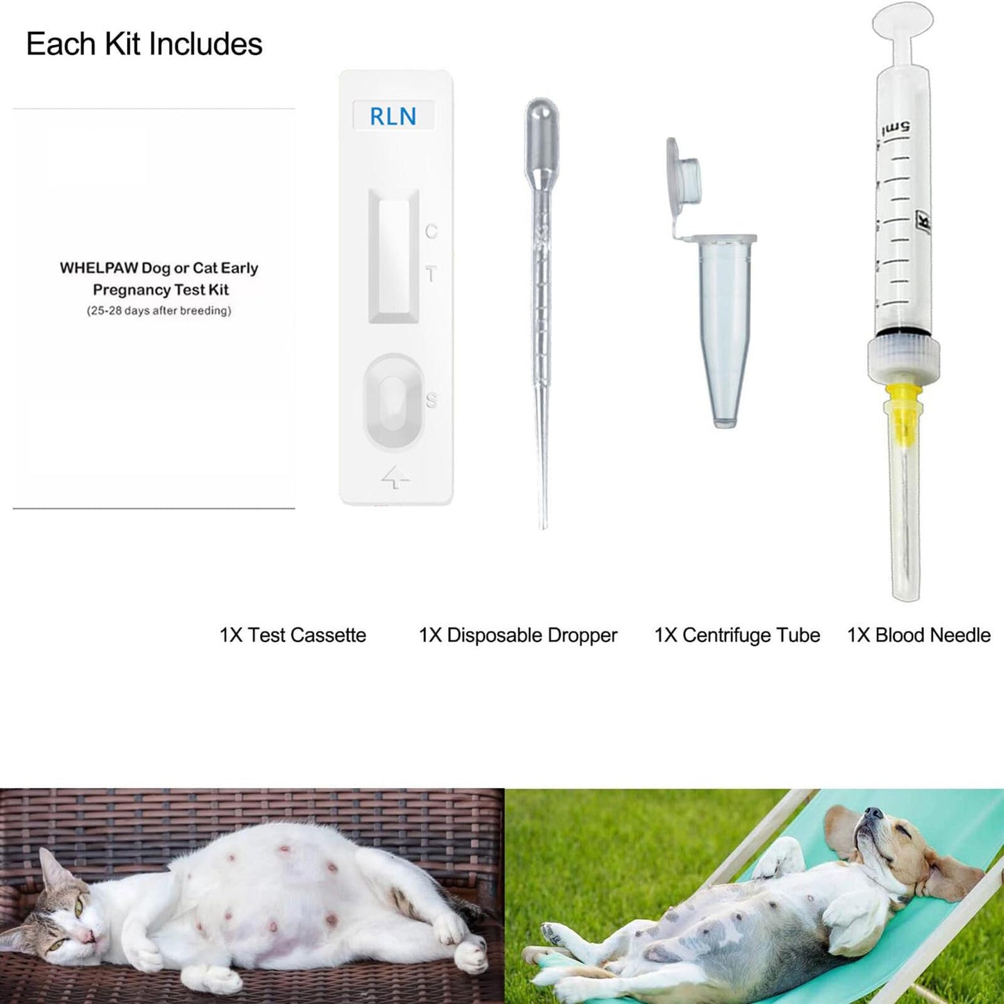 4Pcs/Set Canine Early Pregnancy Detection Test Strips Kits for Dog, Medical Kits