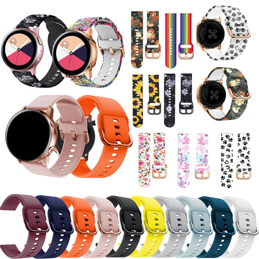 Silicone Sports Strap For Samsung Galaxy Watch Active2 40mm 44mm Wrist Band Belt