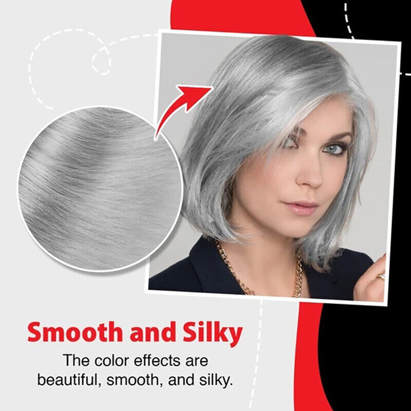 100ml Hair Dye Crem Light Gray Silver Hair Color Cream Grandma Gray Punk Style