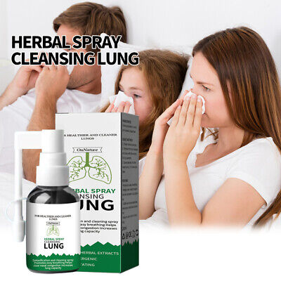 New Organic Herbal Lung Cleanse & Repair Nasal Spray Lung Cleansing Spray 20ml