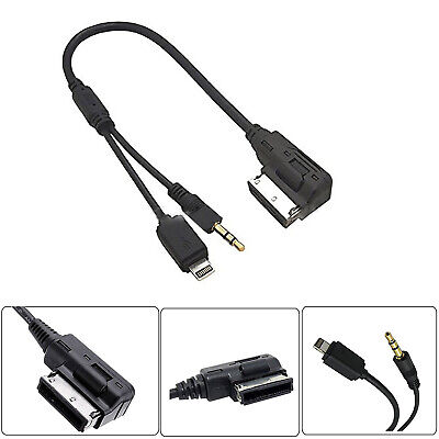 For Audi MMI Music Interface AUX Cable Cord 8 Pin Charging iPod iPhone