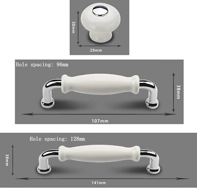 MFYS Ceramic Dresser Pulls White Drawer Pulls Cabinet Pulls Handles